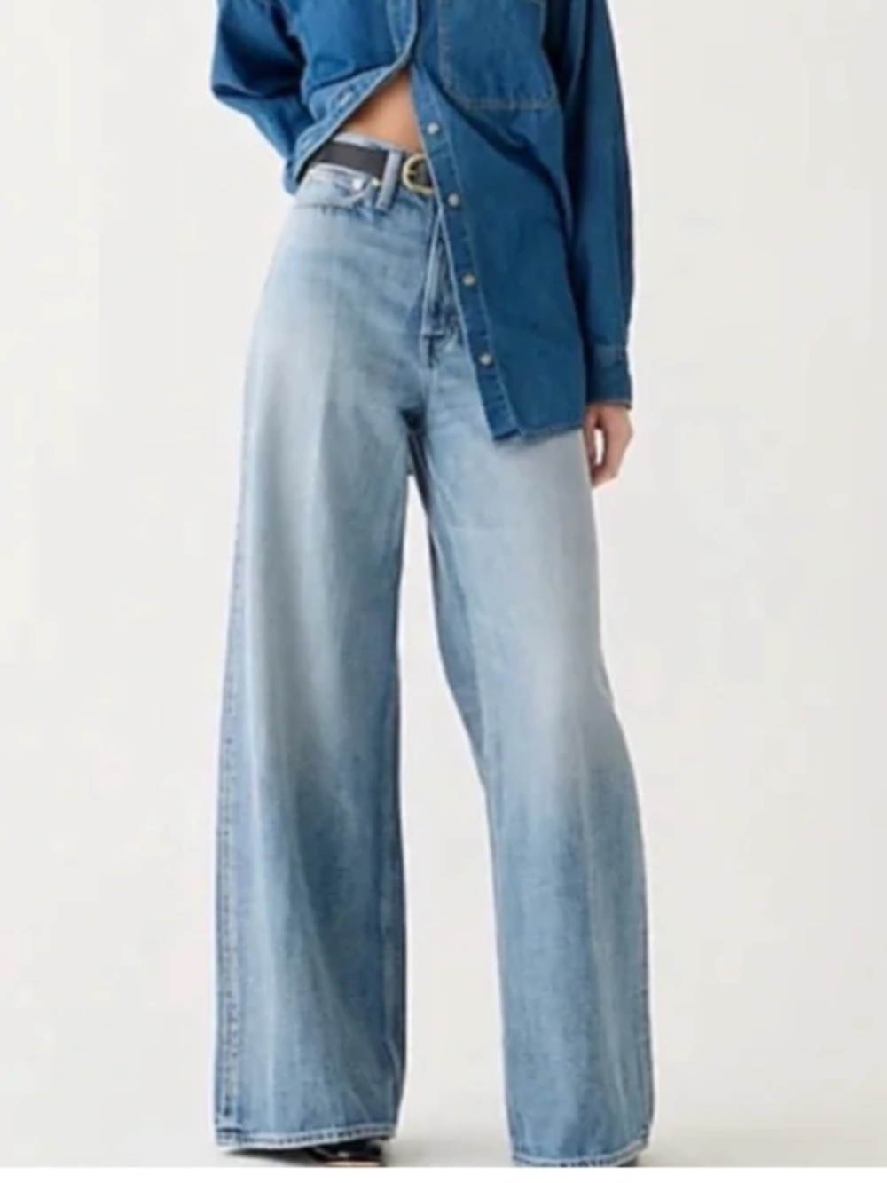 J. Crew High-Rise Superwide-Leg Jean in Elliot Wash Size 29